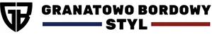 Granatowo bordowy styl
